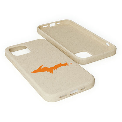 Michigan Upper Peninsula Biodegradable Phone Cases (w/ Orange UP Outline) | Apple iPhone