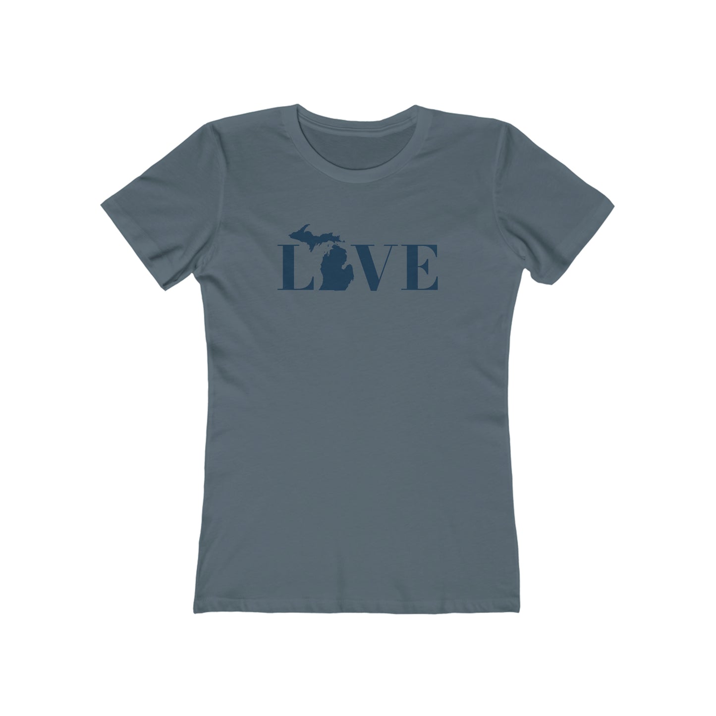 Michigan 'Love' T-Shirt (Didone Font) | Women's Boyfriend Cut