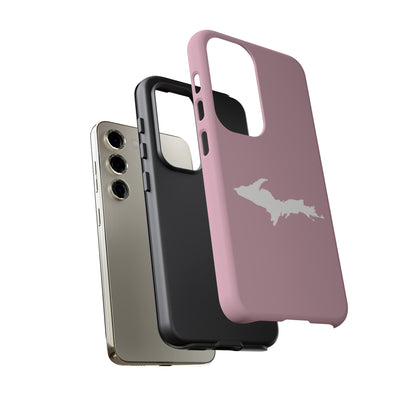 Michigan Upper Peninsula Tough Phone Case (Pink w/ White UP Outline) | Samsung & Pixel Android