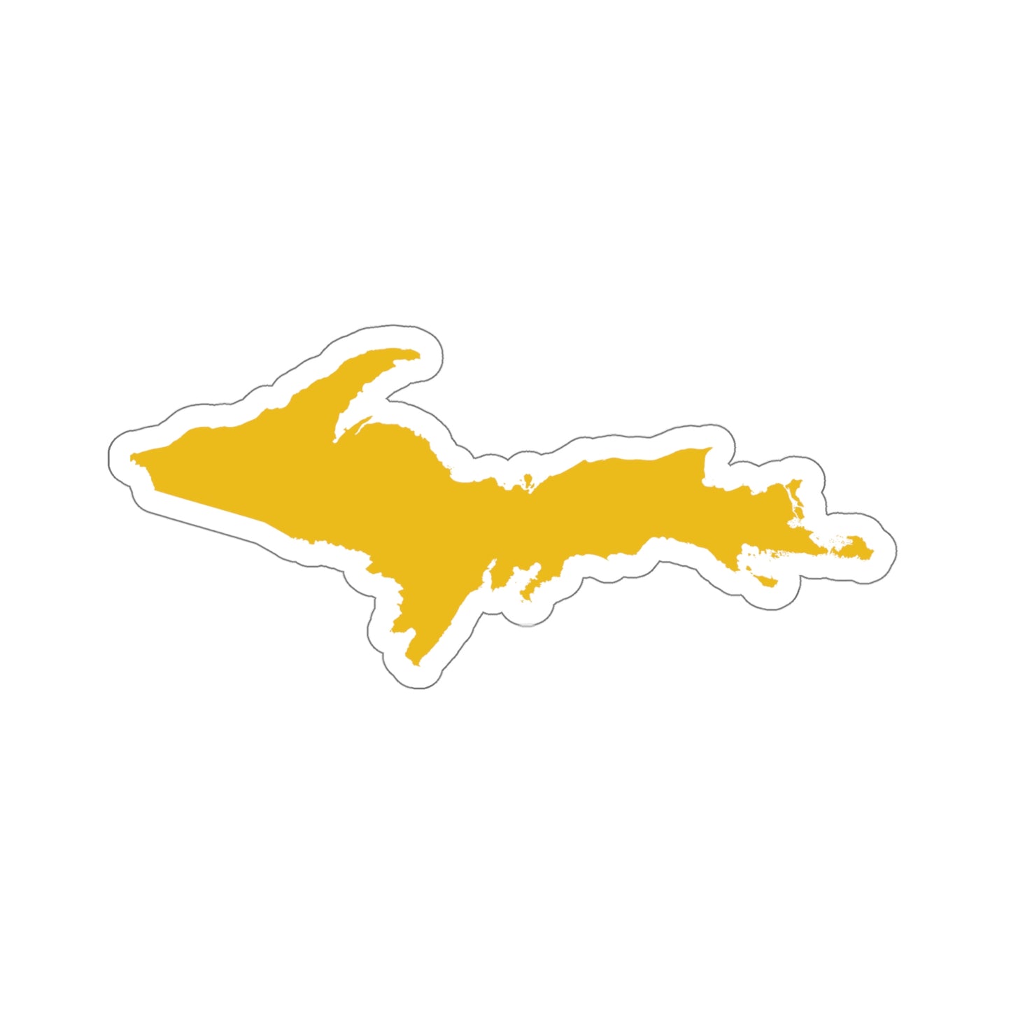 Michigan Upper Peninsula Kiss-Cut Sticker (w/ Gold UP Outline)