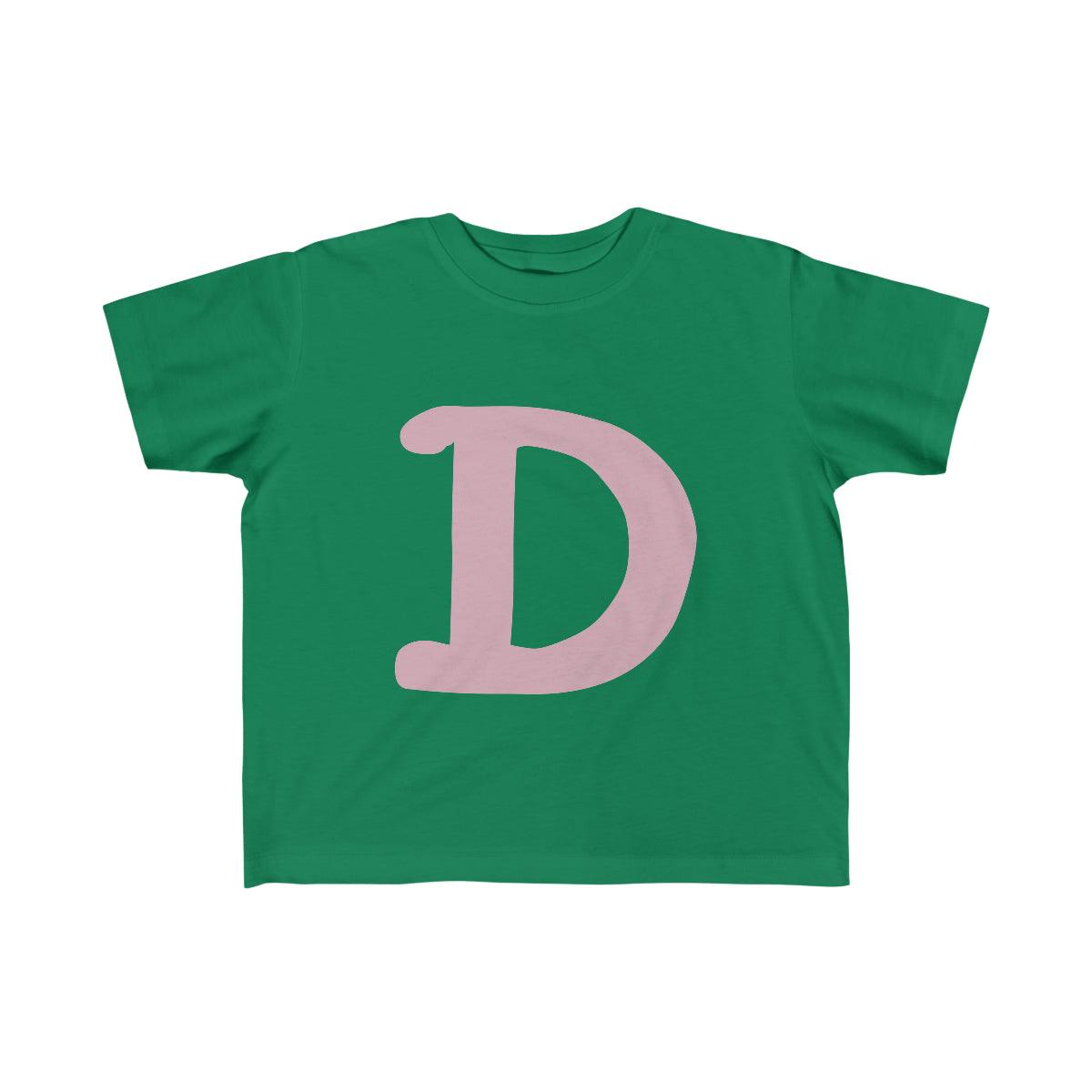 'Old French D' T-Shirt  (Pink Full Body Outline) | Toddler Short Sleeve - Circumspice Michigan