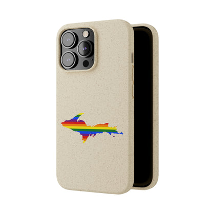 Michigan Upper Peninsula Biodegradable Phone Cases (w/ UP Pride Flag Outline) | Apple iPhone