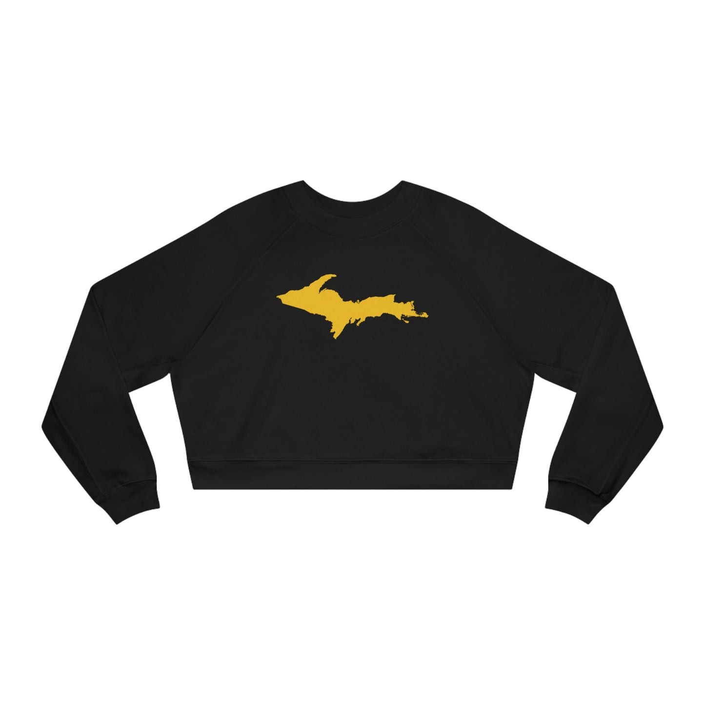 Michigan Upper Peninsula Sweatshirt (w/ Gold UP Outline) | Cropped Mid-Length