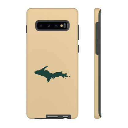 Michigan Upper Peninsula Tough Phone Case (Maple Color w/ Green UP Outline) | Samsung & Pixel Android