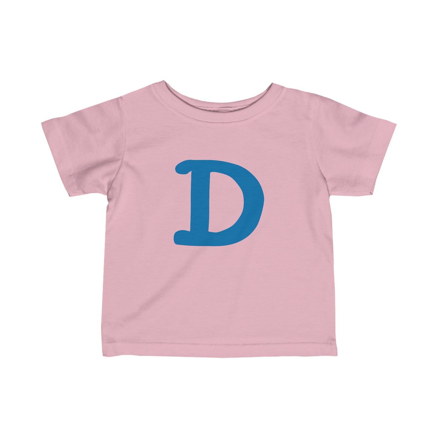 Detroit 'Old French D' T-Shirt (Azure Full Body Outline) |  Infant Short Sleeve