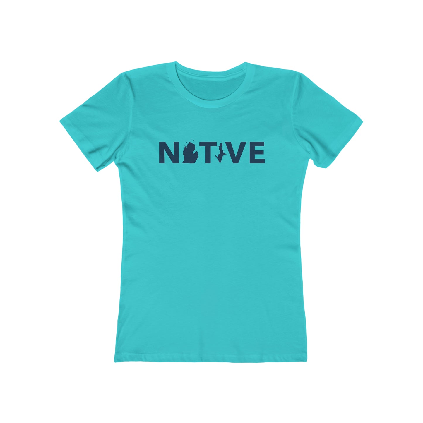 Michigan 'Native' T-Shirt (Geometric Sans Font) | Women's Boyfriend Cut