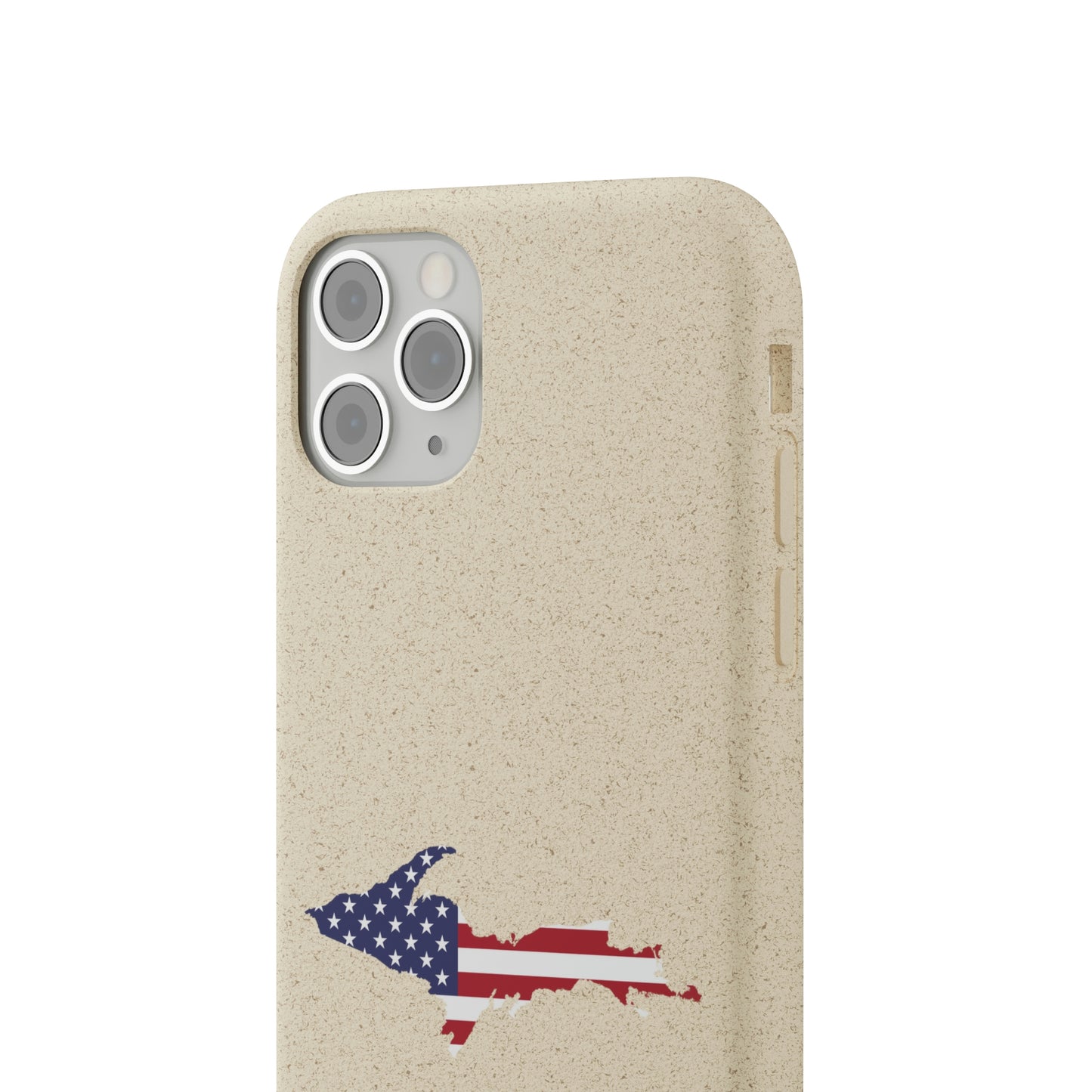 Michigan Upper Peninsula Biodegradable Phone Cases (w/ UP USA Flag Outline) | Apple iPhone