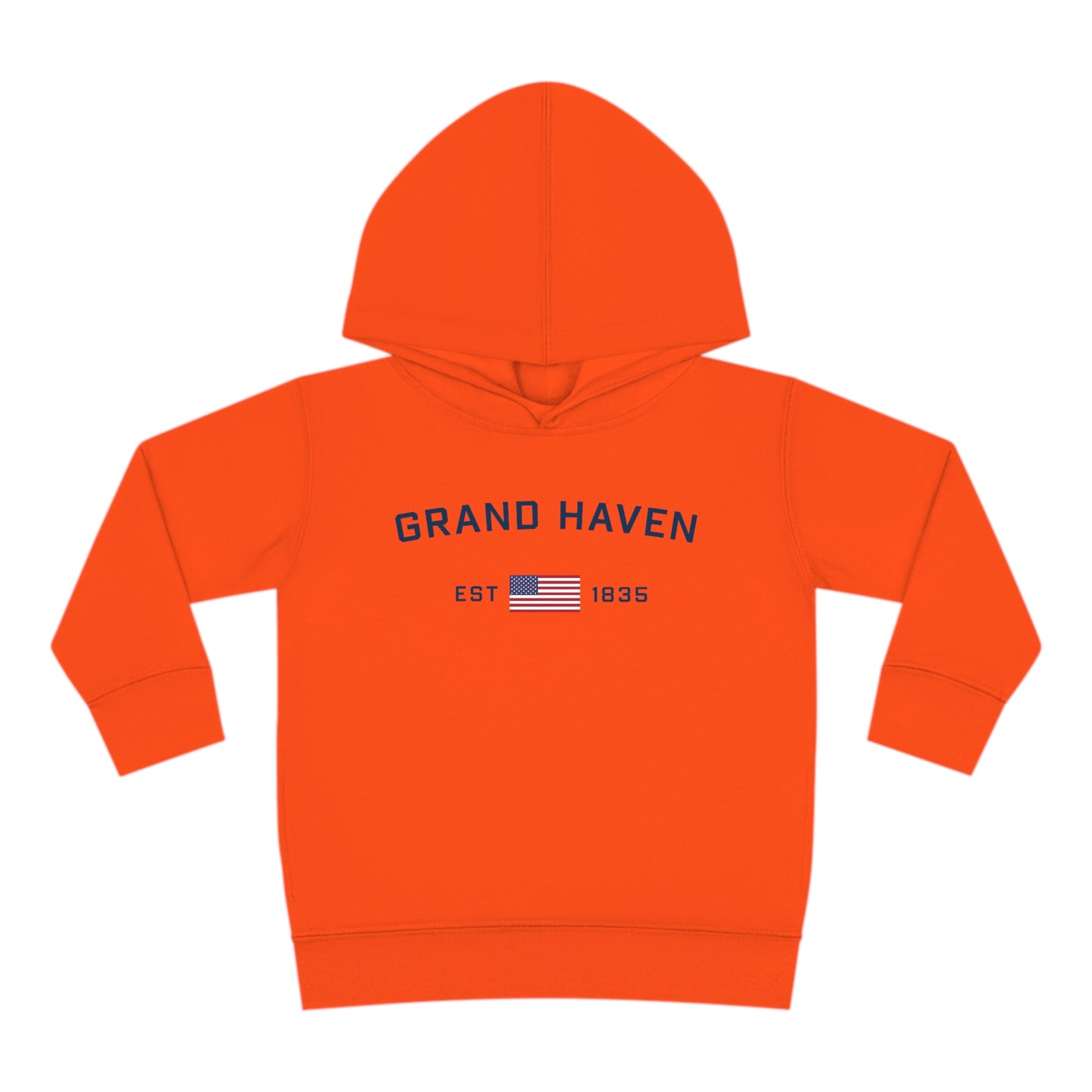 'Grand Haven' Hoodie (w/USA Flag Outline) | Unisex Toddler