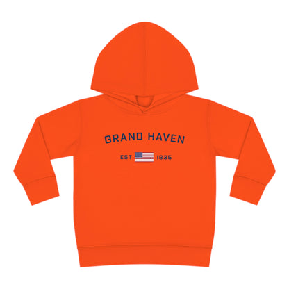 'Grand Haven' Hoodie (w/USA Flag Outline) | Unisex Toddler