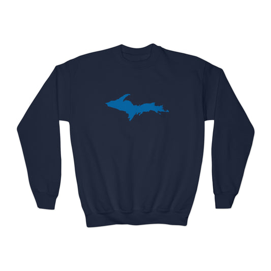 Michigan Upper Peninsula Youth Sweatshirt (w/ Azure UP Outline)