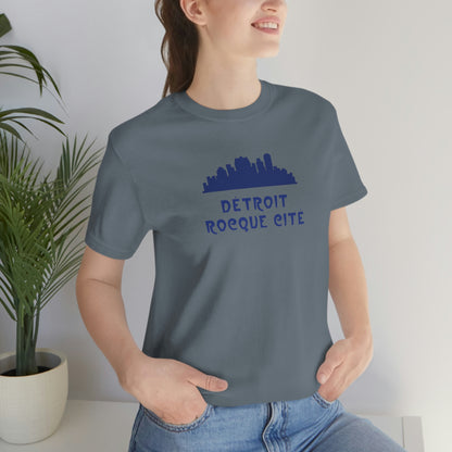 'Détroit Rocque Cité' with Skyline T-Shirt | Unisex Standard Fit