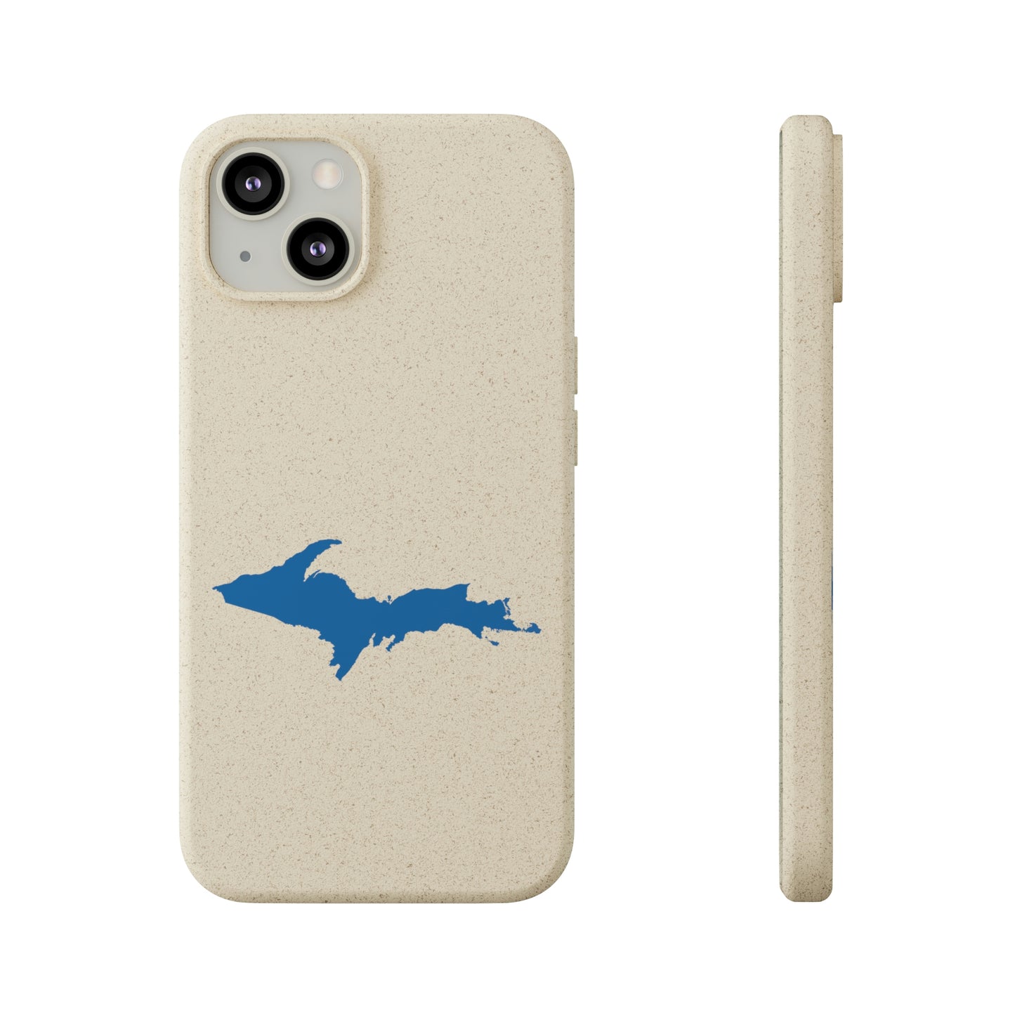 Michigan Upper Peninsula Biodegradable Phone Cases (w/ Azure UP Outline) | Apple iPhone