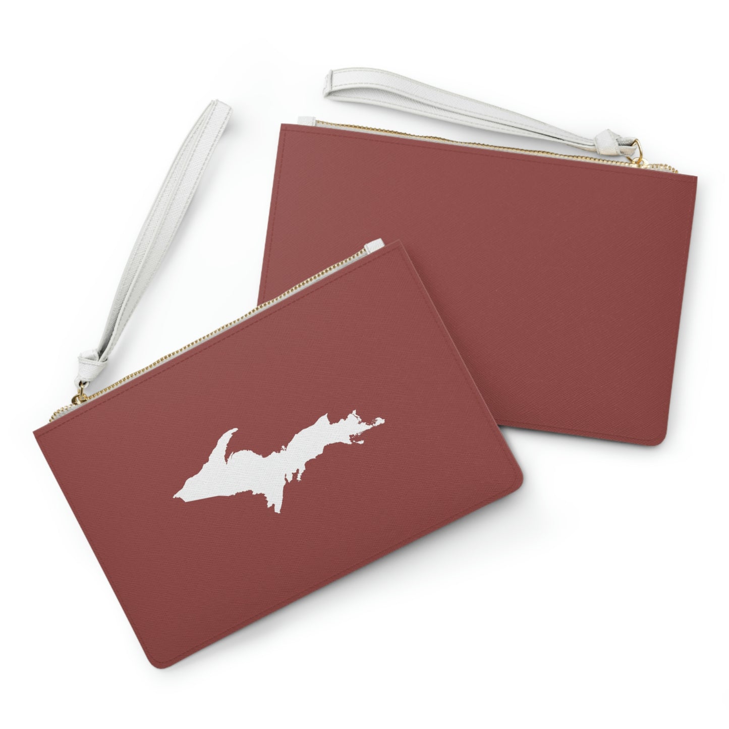 Michigan Upper Peninsula Clutch Bag (Ore Dock Red w/UP Outline)