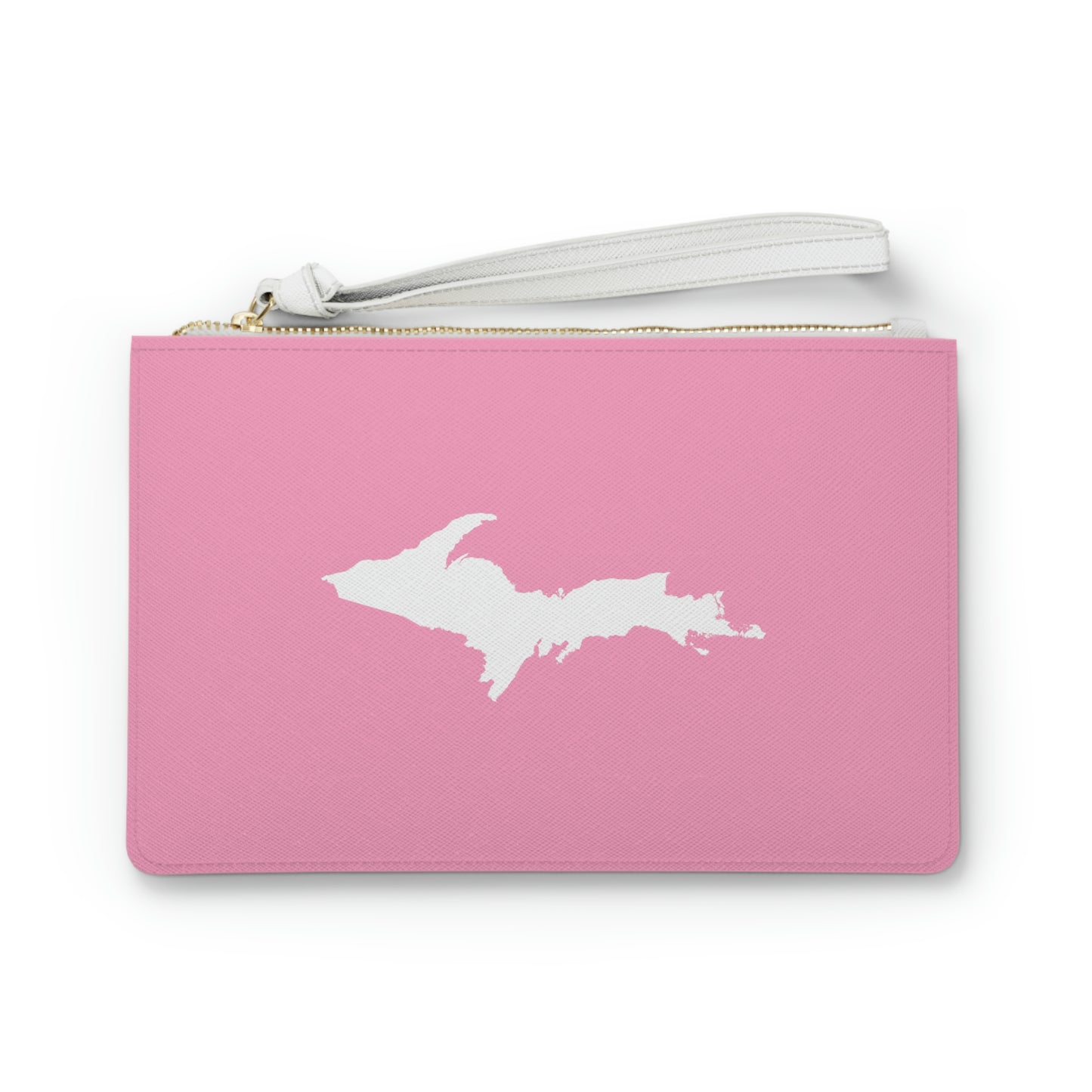 Michigan Upper Peninsula Clutch Bag ('67 Caddie Pink w/UP Outline)