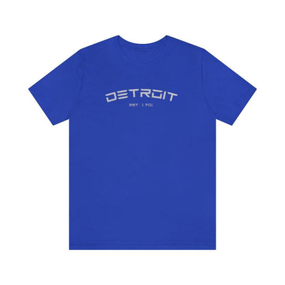 'Detroit Est. 1701' Electric Font T-Shirt | Unisex Standard Fit - Circumspice Michigan