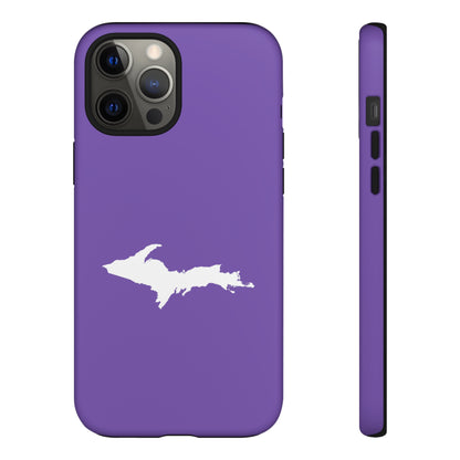 Michigan Upper Peninsula Tough Phone Case (Lake Iris w/ UP Outline) | Apple iPhone