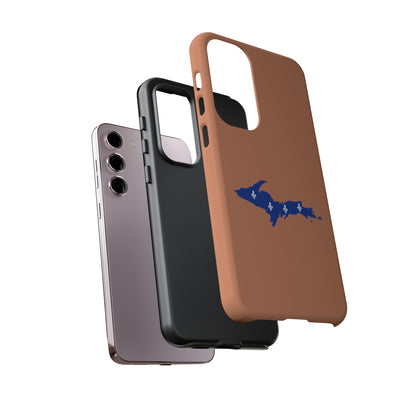 Michigan Upper Peninsula Tough Phone Case (Copper Color w/ UP Quebec Flag Outline) | Samsung & Pixel Android