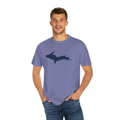 Michigan Upper Peninsula T-Shirt (w/ Navy UP Outline) | Unisex Garment-Dyed