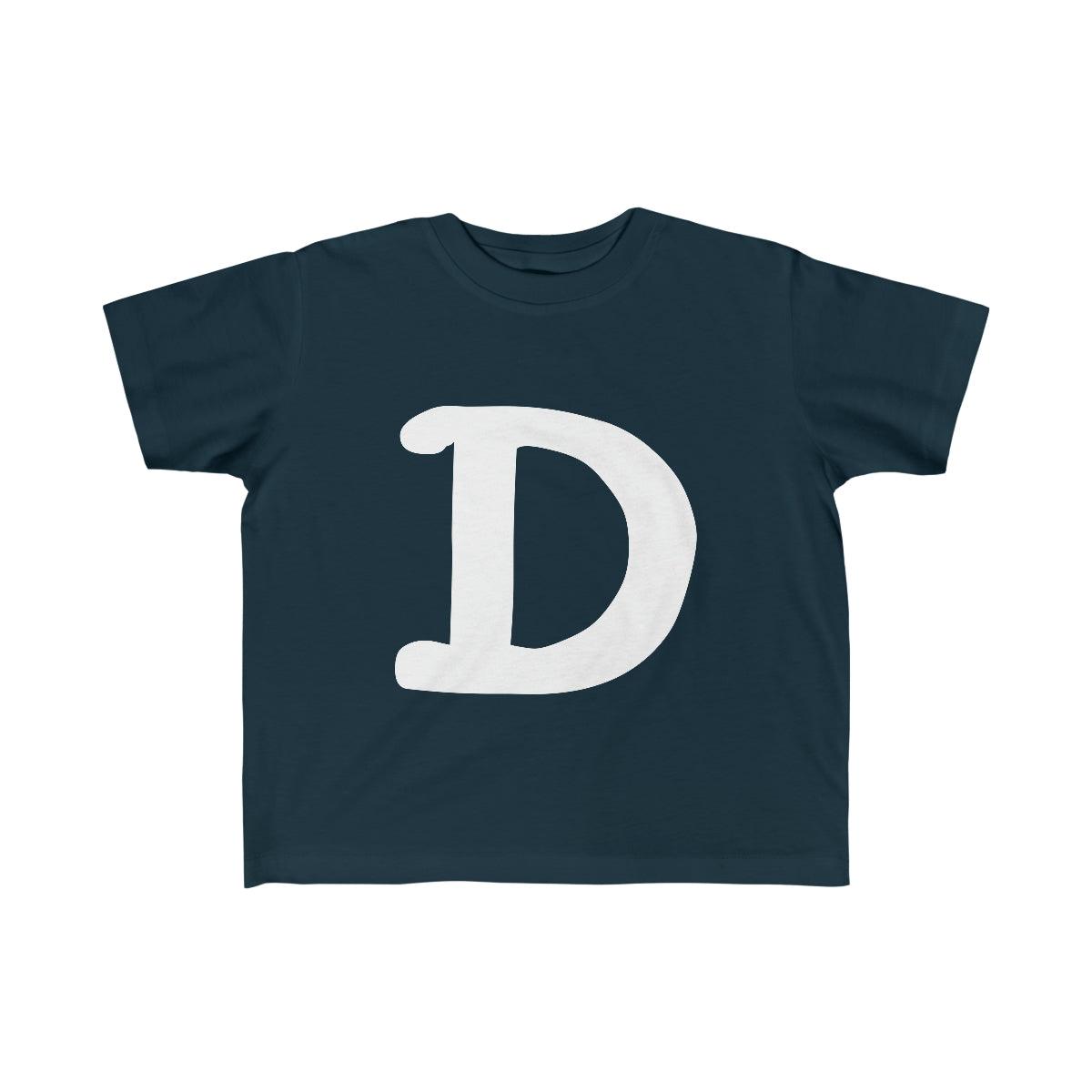 Detroit 'Old French D' T-Shirt  (Full Body Outline) | Toddler Short Sleeve - Circumspice Michigan