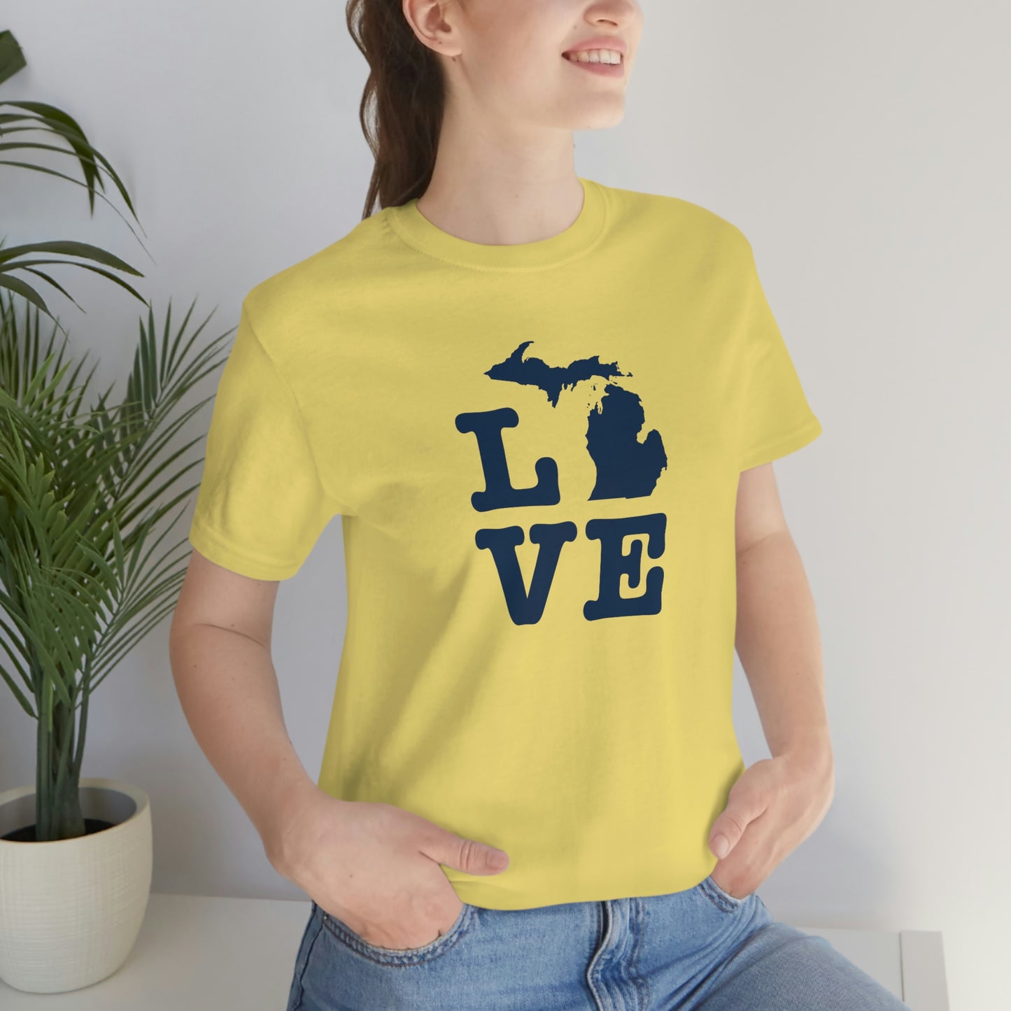 Michigan 'Love' T-Shirt (Typewriter Font) | Unisex Standard Fit