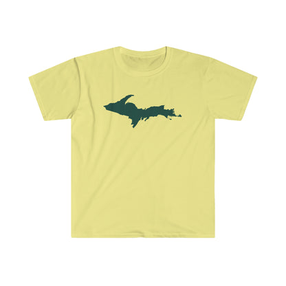 Michigan Upper Peninsula T-Shirt (w/ Green UP Outline) | Unisex Budget