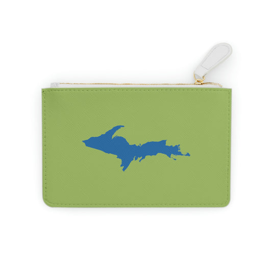 Michigan Upper Peninsula Mini Clutch Bag (Gooseberry Green w/ Azure UP Outline)