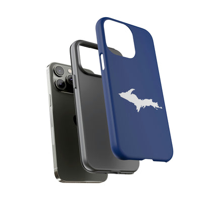 Michigan Upper Peninsula Tough Phone Case (Dearborn Blue w/ UP Outline) | Apple iPhone