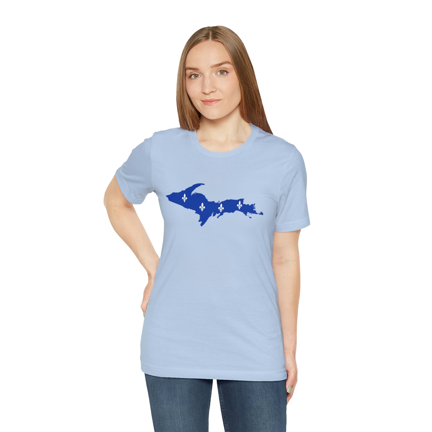 Michigan Upper Peninsula T-Shirt (w/ UP Quebec Flag Outline) | Unisex Standard Fit