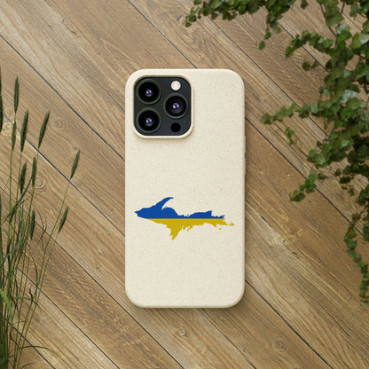 Michigan Upper Peninsula Biodegradable Phone Cases (w/ UP Ukraine Flag Outline) | Apple iPhone