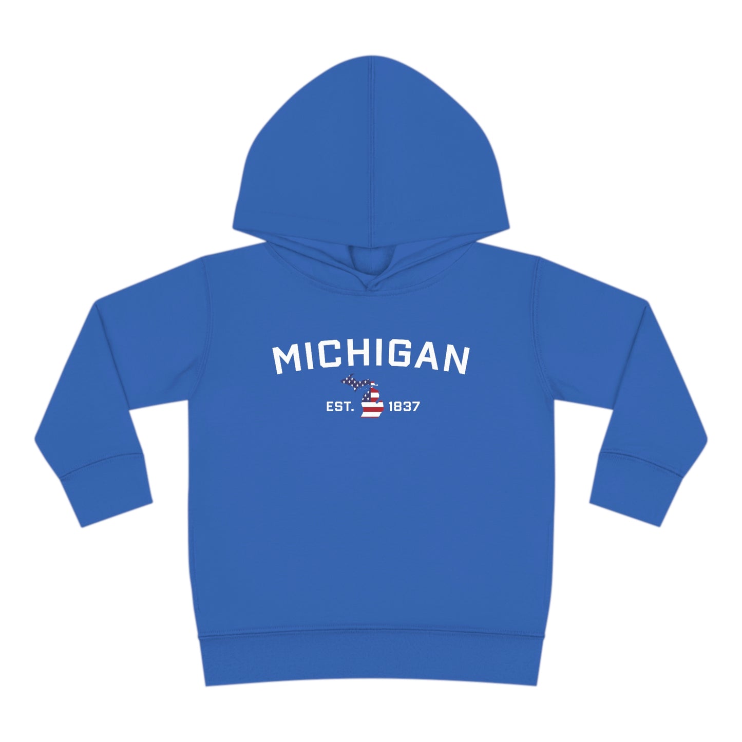 'Michigan EST 1837' Hoodie (With MI USA Flag Outline) | Unisex Toddler