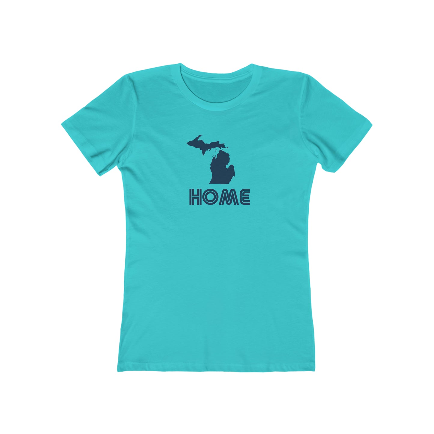 Michigan 'Home' T-Shirt (1970s Audiophile Font) | Women's Boyfriend Cut