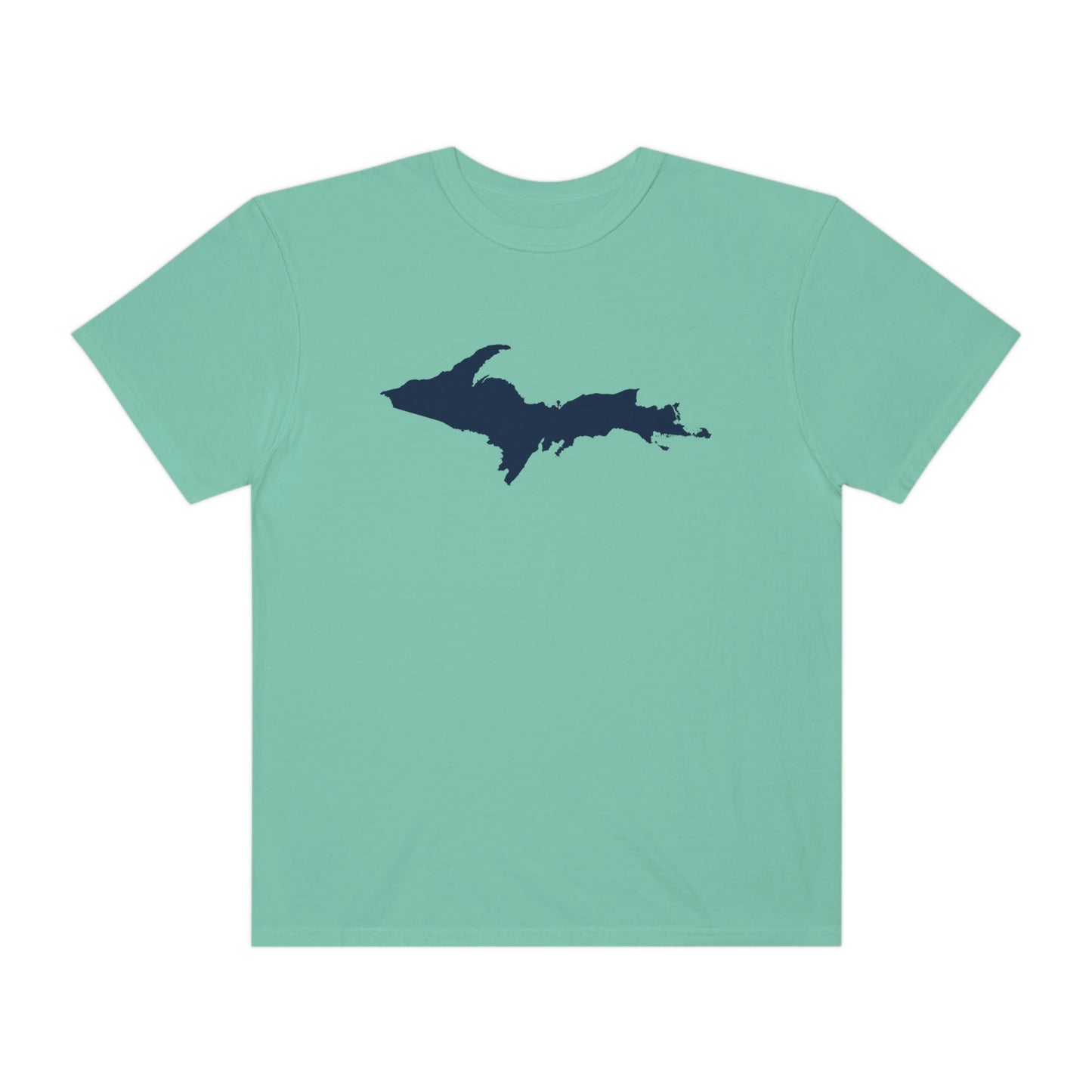 Michigan Upper Peninsula T-Shirt (w/ Navy UP Outline) | Unisex Garment-Dyed