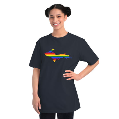 Michigan Upper Peninsula T-Shirt (w/ UP Pride Flag Outline) | Organic Unisex