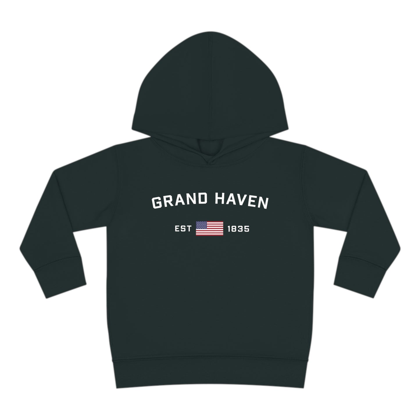 'Grand Haven' Hoodie (w/USA Flag Outline) | Unisex Toddler