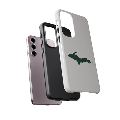 Michigan Upper Peninsula Tough Phone Case (Birch Bark White w/ Green UP Outline) | Samsung & Pixel Android