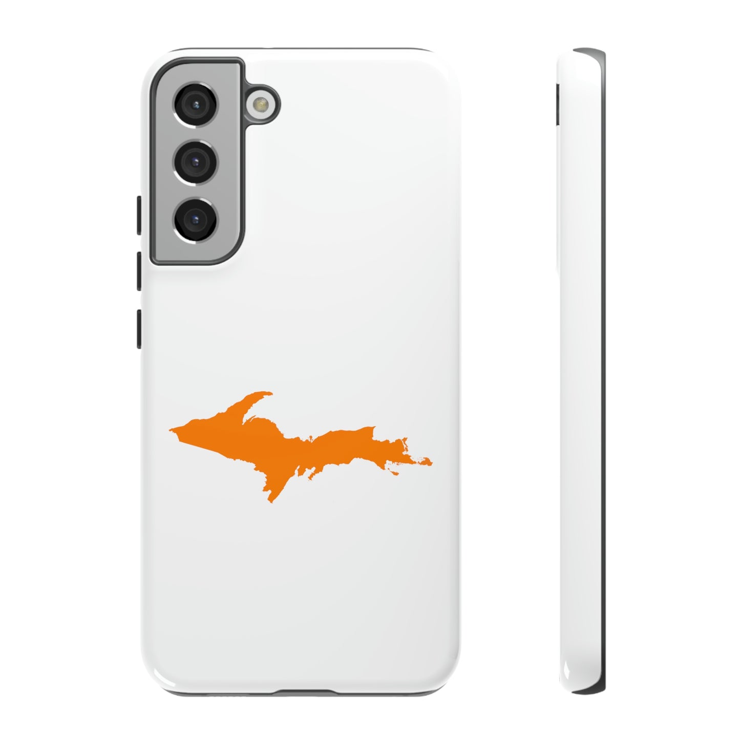 Michigan Upper Peninsula Tough Phone Case (w/ Orange UP Outline) | Samsung & Pixel Android