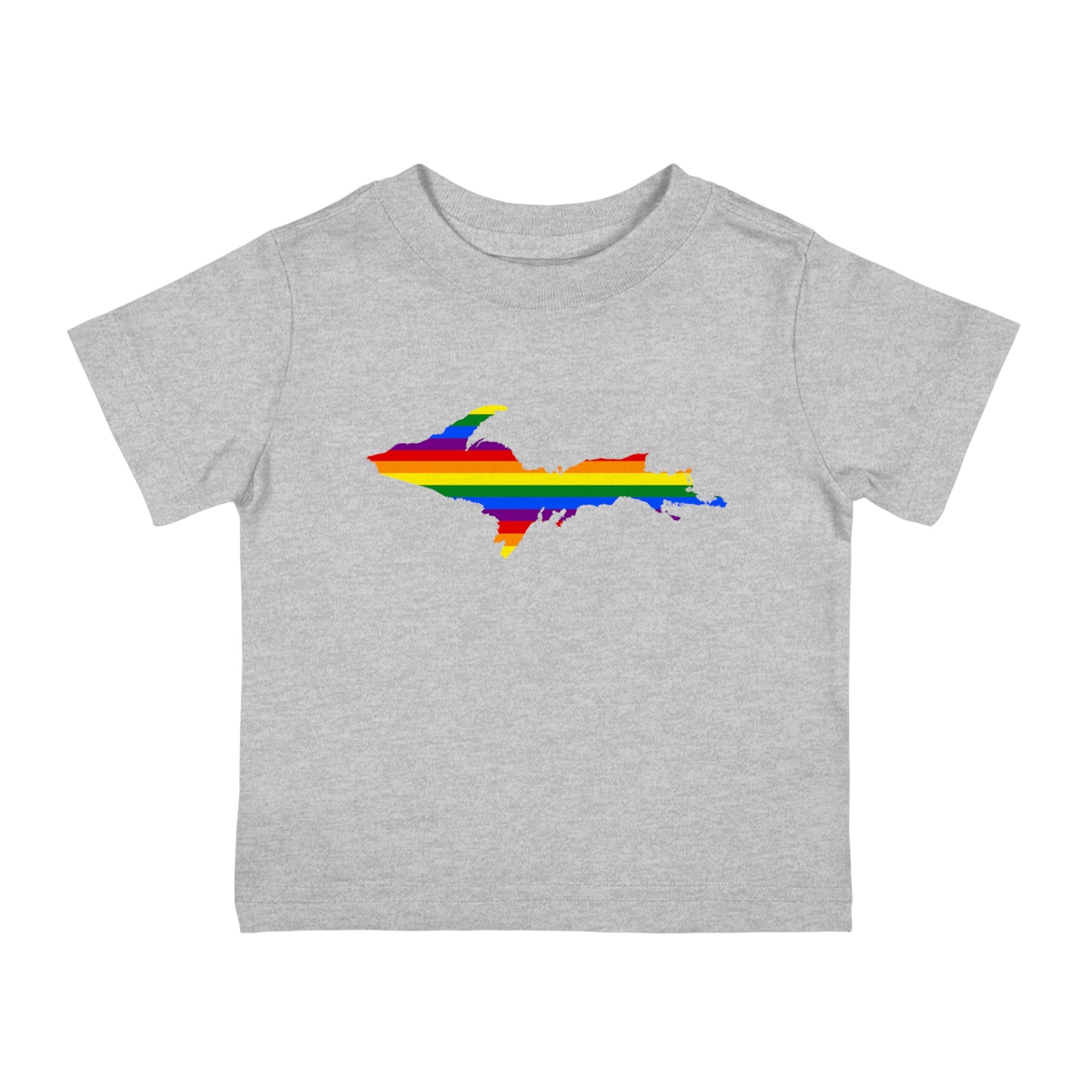 Michigan Upper Peninsula Infant T-Shirt (w/ UP Pride Flag Outline) | Short Sleeve