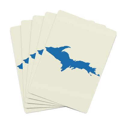 Michigan Upper Peninsula Poker Cards (Ivory Color w/ Azure UP Outline)