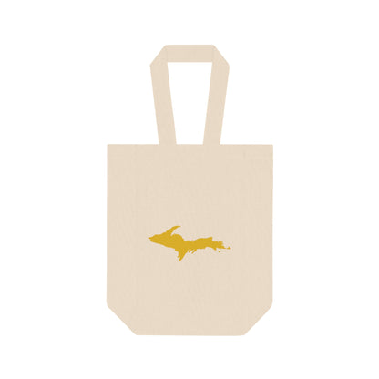 Michigan Upper Peninsula Double Wine Tote Bag (w/ Gold UP Outline)