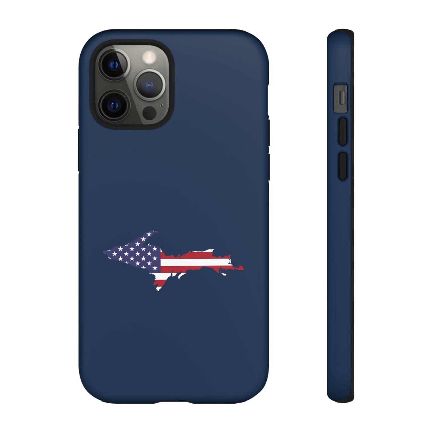 Michigan Upper Peninsula Tough Phone Case (Navy w/ UP USA Outline) | Apple iPhone