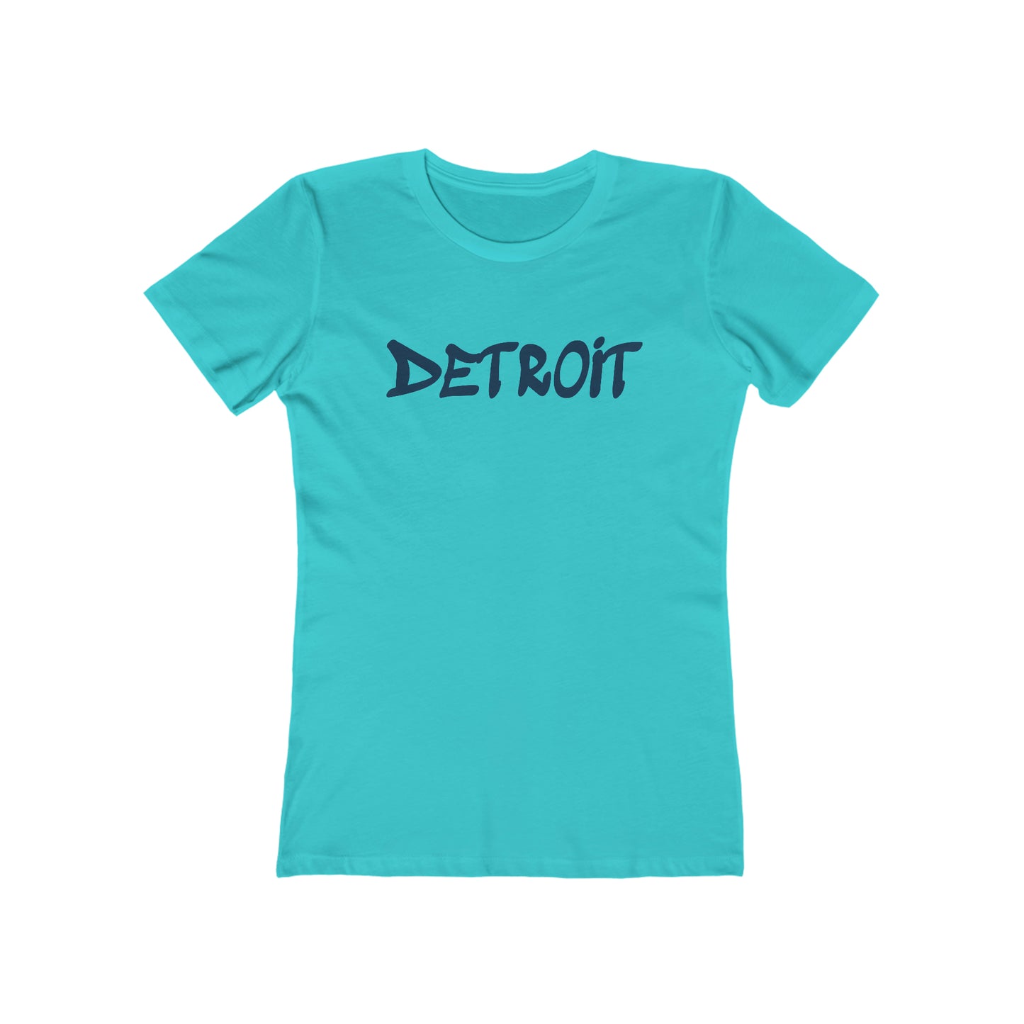 'Detroit' T-Shirt (1980s Hip Hop Font) | Women's Boyfriend Cut