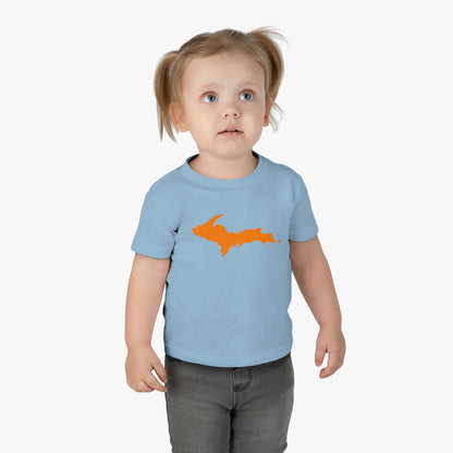 Michigan Upper Peninsula Infant T-Shirt (w/ Orange UP Outline) | Short Sleeve