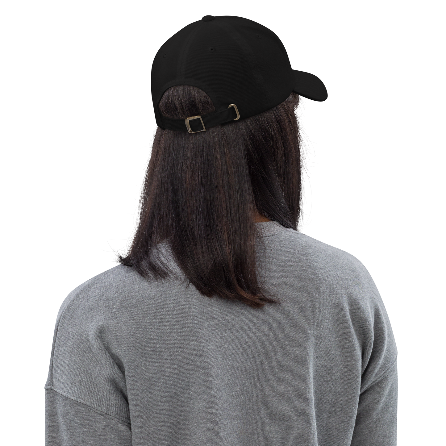 'Lansing' Dad Hat | White/Black Embroidery