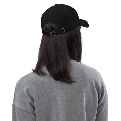 'Manistee' Dad Hat | White/Black Embroidery