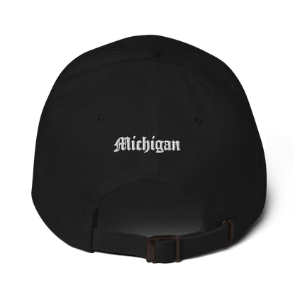 Old English 'M' Dad Hat (w 'Michigan' Back Design)