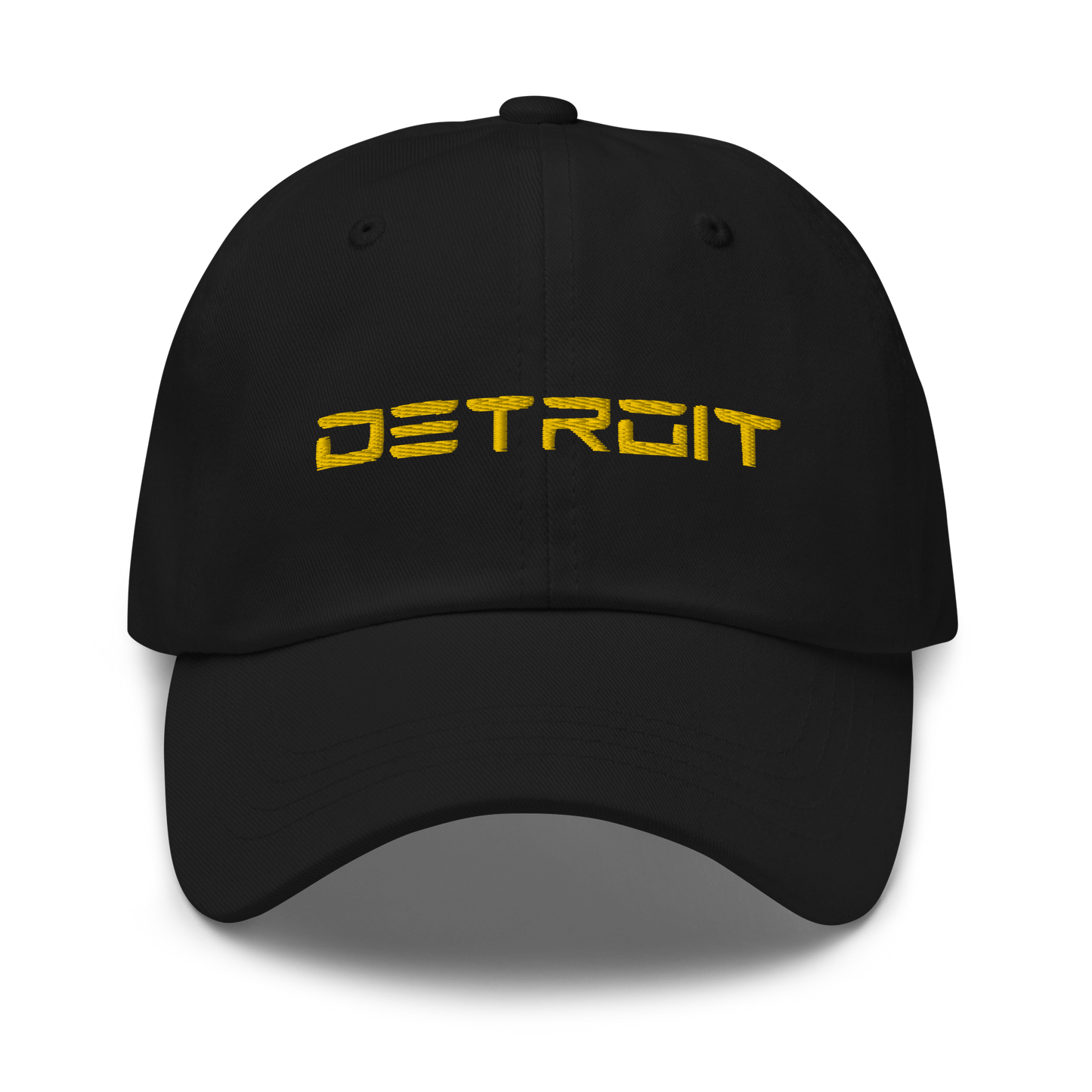 'Detroit' Dad Hat (Electric Font) | Gold Embroidery