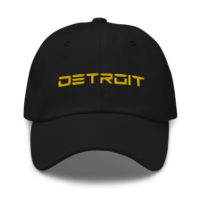 'Detroit' Dad Hat (Electric Font) | Gold Embroidery