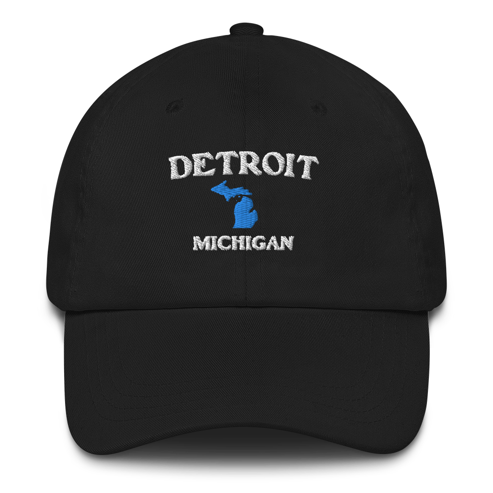 'Detroit Michigan' Dad Hat (w/ Michigan Outline)