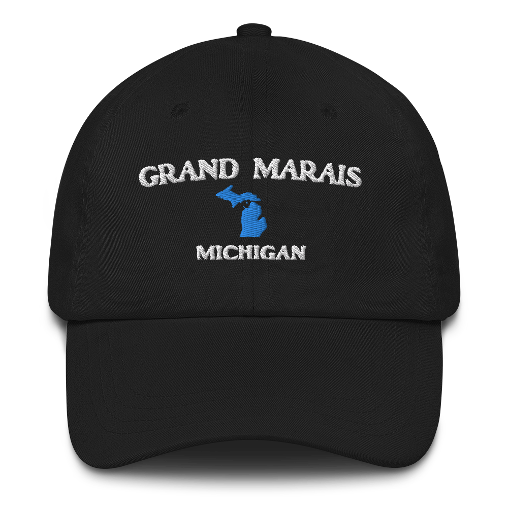 'Grand Marais Michigan' Dad Hat (w/ Michigan Outline)