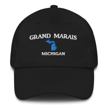 'Grand Marais Michigan' Dad Hat (w/ Michigan Outline)